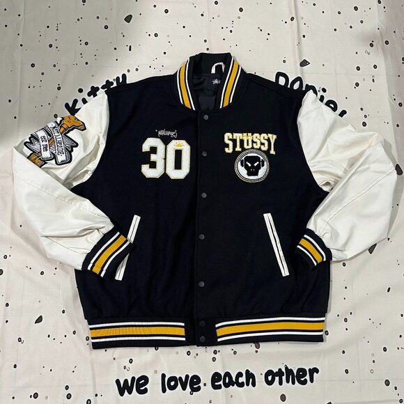Stussy Varsity Jacket With Number 30 - Picture 1 of 7